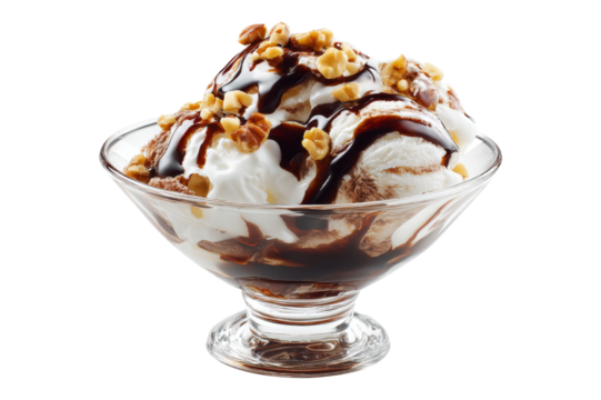 Close-up of sundae indulgence