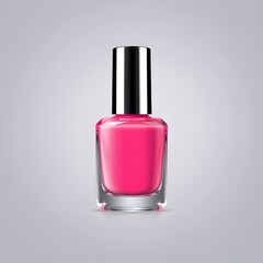pink nail polish bottle isolated generative ai
