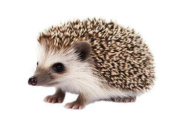 Fototapeta premium Isolated Hedgehog Photo On Transparent Background Cute Spiky Mammal