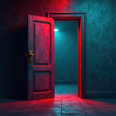 Mysterious door with locked mechanism, ancient, mystery