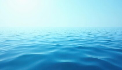 Obraz premium Oceanic light blue and white gradient background with ripples and calm surface, gradient, shades