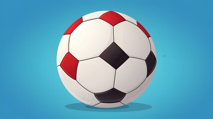 Naklejka premium Soccer Ball Flat Design Style for Sports Marketing Campaigns and Print Materials