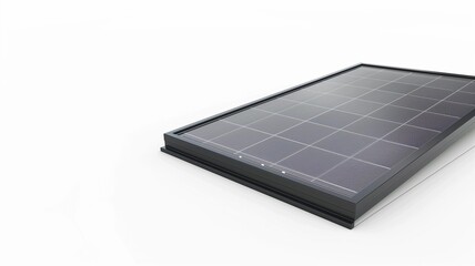 Photorealistic image of a solar-powered window sensor on a white background