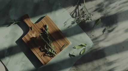 Photorealistic image of a smart herb label disc in a modern studio setting