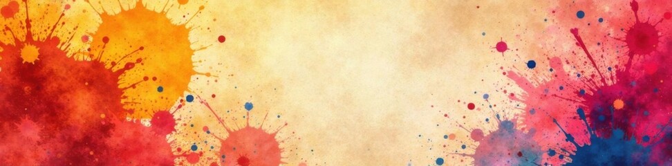 Obraz premium Rough textured paper background with scattered ink splatters and water droplets, paper texture background, ink splatter, white paper texture