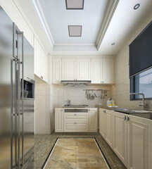 kitchen interior. 3d render