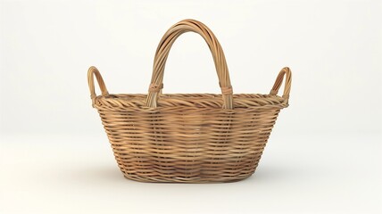Obraz premium Photorealistic image of a cordless storage basket with stackable design on a white background