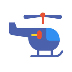 Obraz premium Helicopter icon in flat design with vibrant colors 