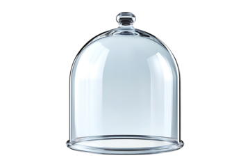 Glass cloche isolated on transparent background
