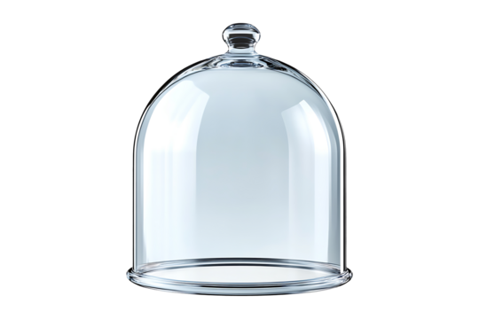 Glass cloche isolated on transparent background
