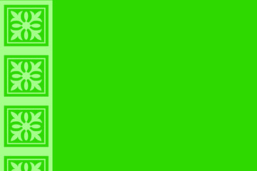 Decorative green wall featuring leaf patterns in a modern interior space, showcasing vibrant design elements