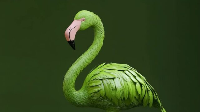Green Flamingo Animation