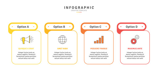 Business infographic template with modern design elements and icons in vector 