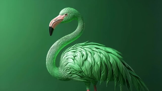 Green Flamingo Animation