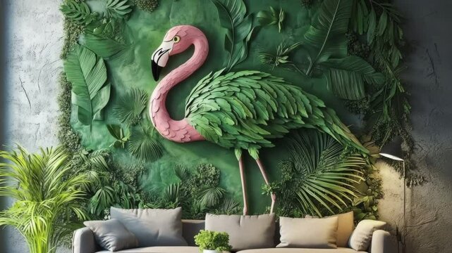 Green Flamingo Animation
