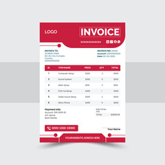Sleek and Professional Invoice Template | Customizable Business Billing Sheet