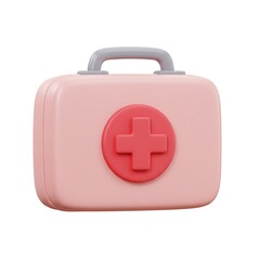 Fototapeta premium Medical first aid kit 3D illustration