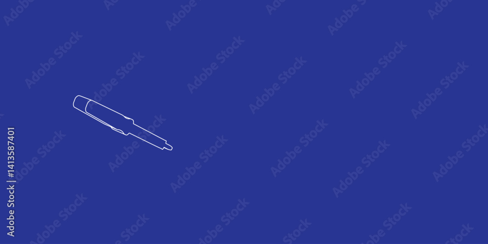 Poster the outline of a large soldering iron symbol made of white lines on the left. 3d view of the object 