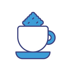 With Biscuits icon vector stock illustration