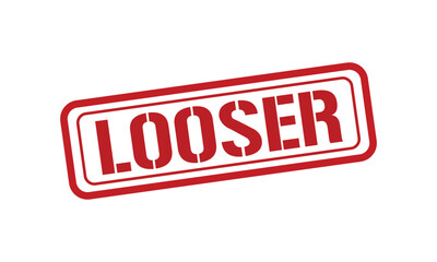LOOSER red stamp text vector, rubber stamp