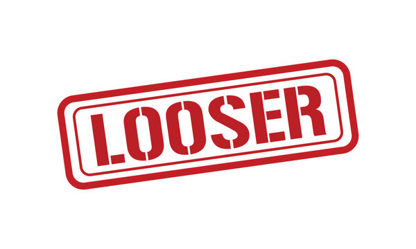 LOOSER red stamp text vector, rubber stamp