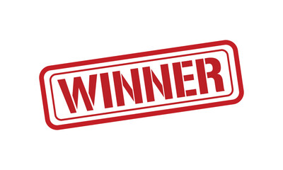WINNER red stamp text vector, rubber stamp