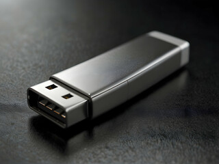 Compact Metallic Pen Drive with Clean Connector and Smooth Unbranded Surface