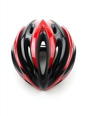 Red & Black Bike Helmet for Studio Shot.