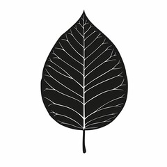 Eco-Friendly Botanical Silhouette. Minimalist Green Leaf Design on White Background