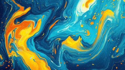 Vibrant, swirling colors create an abstract masterpiece.