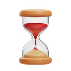 Hourglass with Red Sand