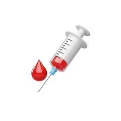 Red Blood in Syringe