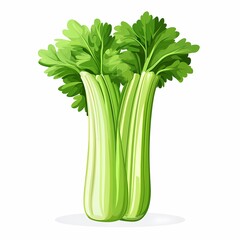 Fresh Organic Celery. A Low-Calorie, Vitamin-Packed Crunchy Green for Healthy Vegetarian Meals