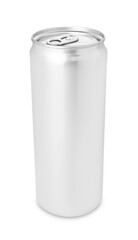 One blank tin can isolated on white