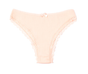 Women's underwear. Beautiful panties isolated on white, top view