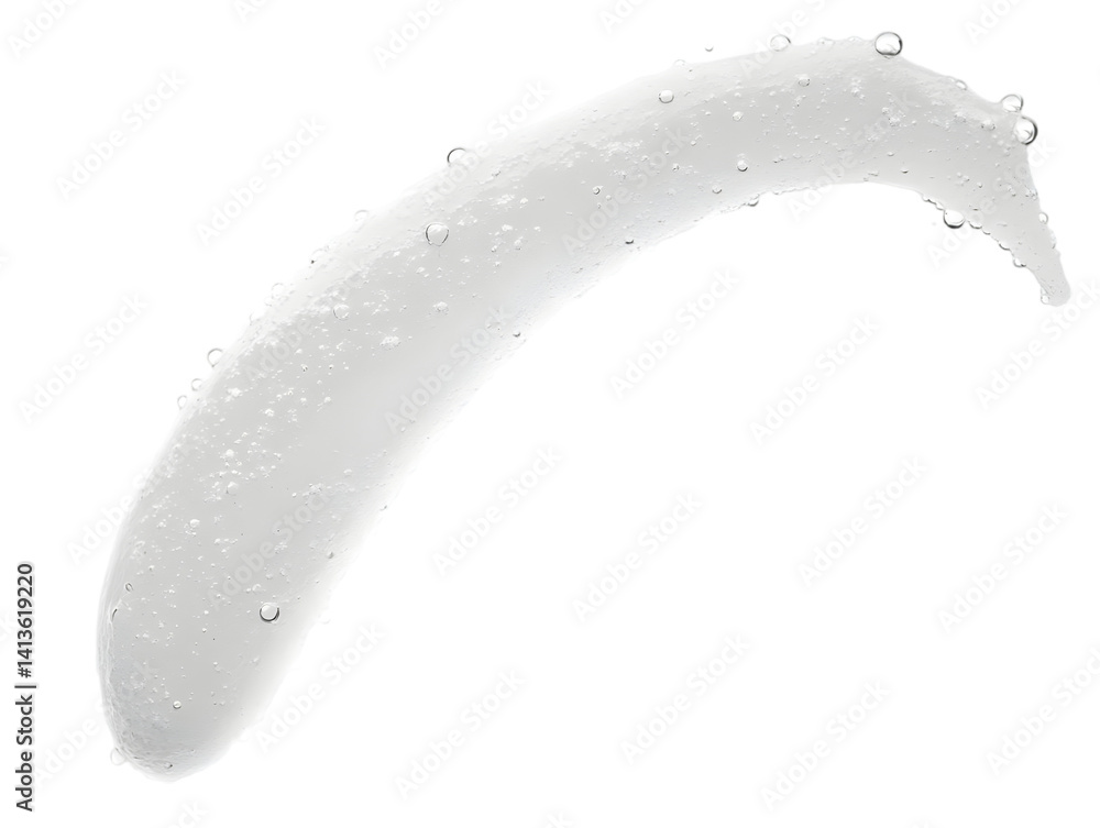 Poster abstract white curve shape isolated on transparent background in monochrome style
