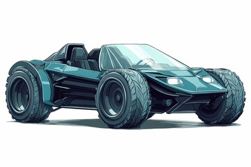 Naklejka premium Innovative 3D Car Design Illustration for Modern Off-Road Sport Utility and Racing Vehicles