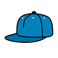 blue isolated men's hat icon