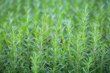 Obraz premium Lush Green Rosemary Herb Plants Close Up