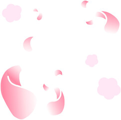 Cherry blossom leaf illustration material.
Pink sakura petals falling background.