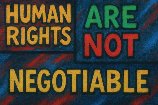 Human rights are not negotiable and serve as visual metaphors for ethical messaging that resonates deeply with society values