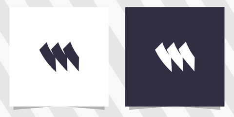 letter w logo design vector
