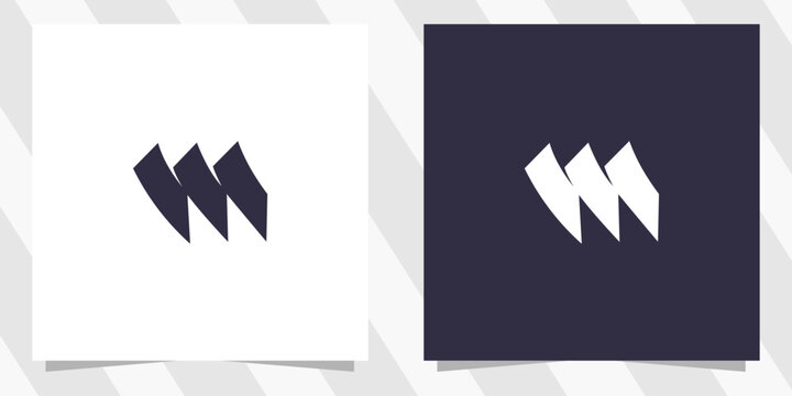 letter w logo design vector