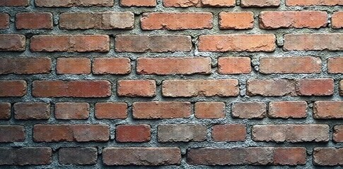 Obraz premium Weathered brick wall with greyish tone and rough texture, concrete, weathered