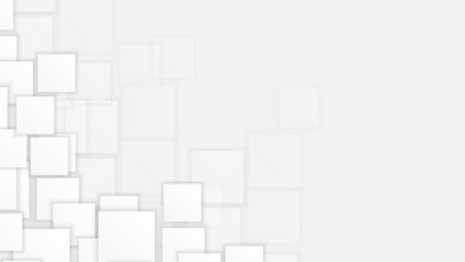 Geometric white and grey gradient background with rectangle, light overlay and shadow, vector illustration.