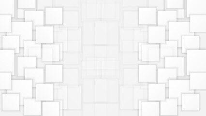 Geometric white and grey gradient background with rectangle, light overlay and shadow, vector illustration.