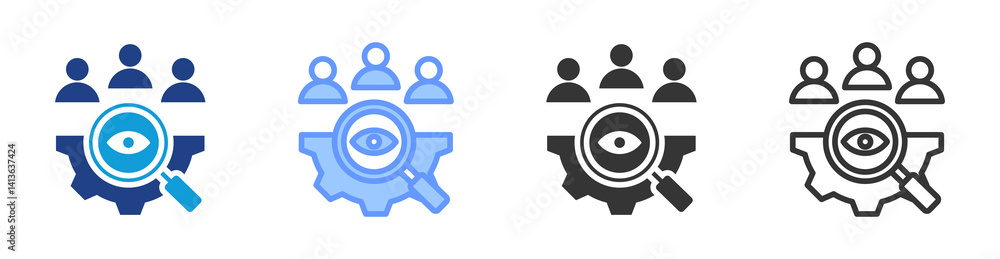 Poster Transparency icon set multiple style collection