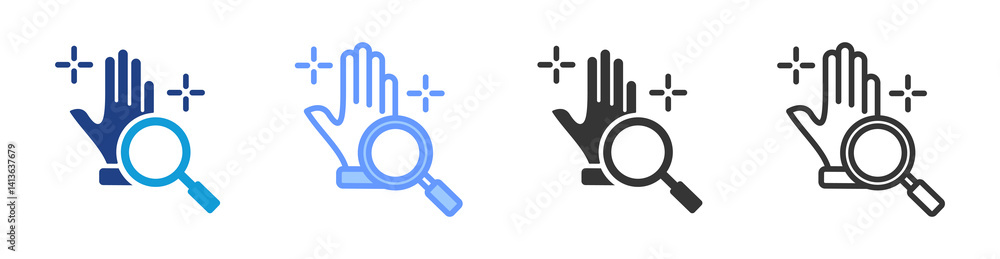 Aufkleber accountability icon set multiple style collection