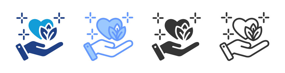 Wellness icon set multiple style collection