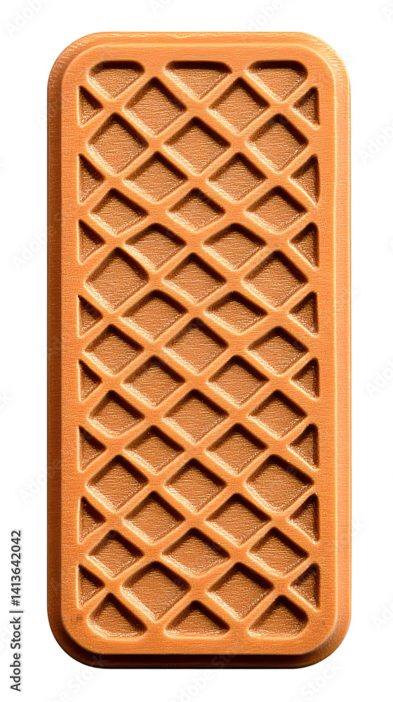 Poster geometric texture pattern isolated brown rectangle shape 3d render illustration